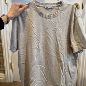 Zara Men's Light Tan Short Sleeve Tee